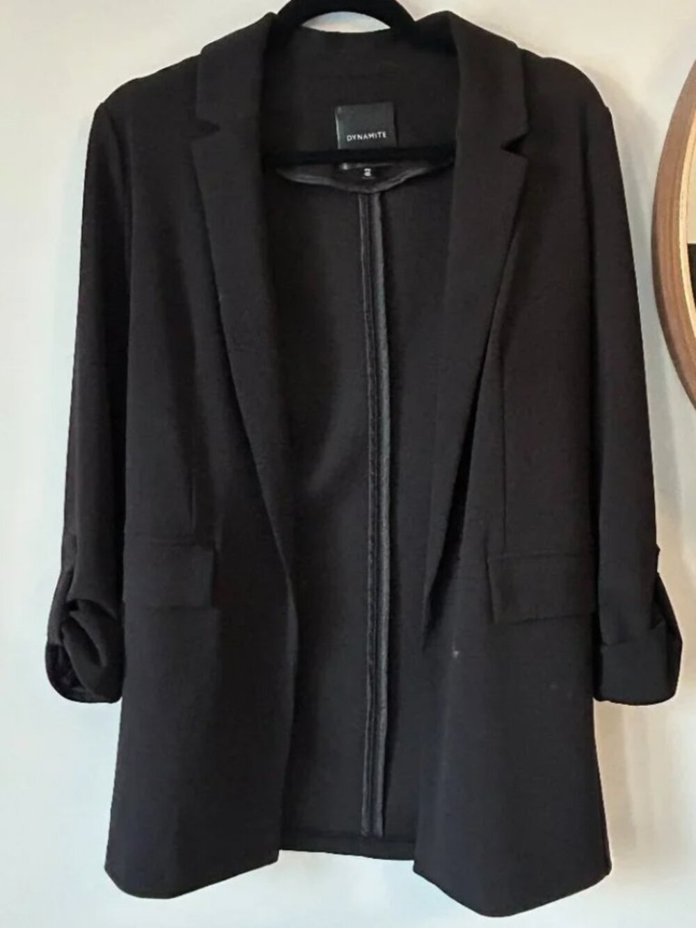Dynamite Black Open Front Blazer – Size Small
